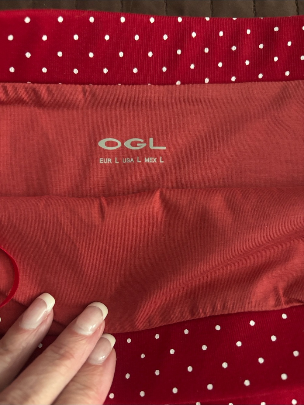 OGL Red Polka A-Line Skirt - Picture 3 of 4